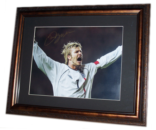 David Beckham Autograhed Photo