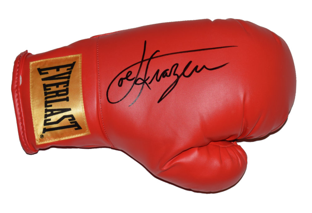 joe frazier signed boxing glove