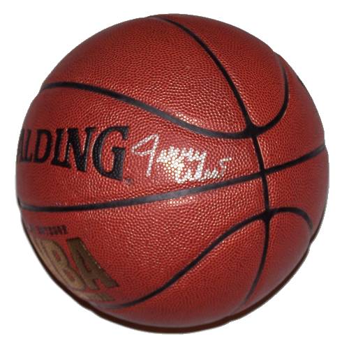 Jerry West Autographed Basketball