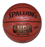 lakers team signed basketball